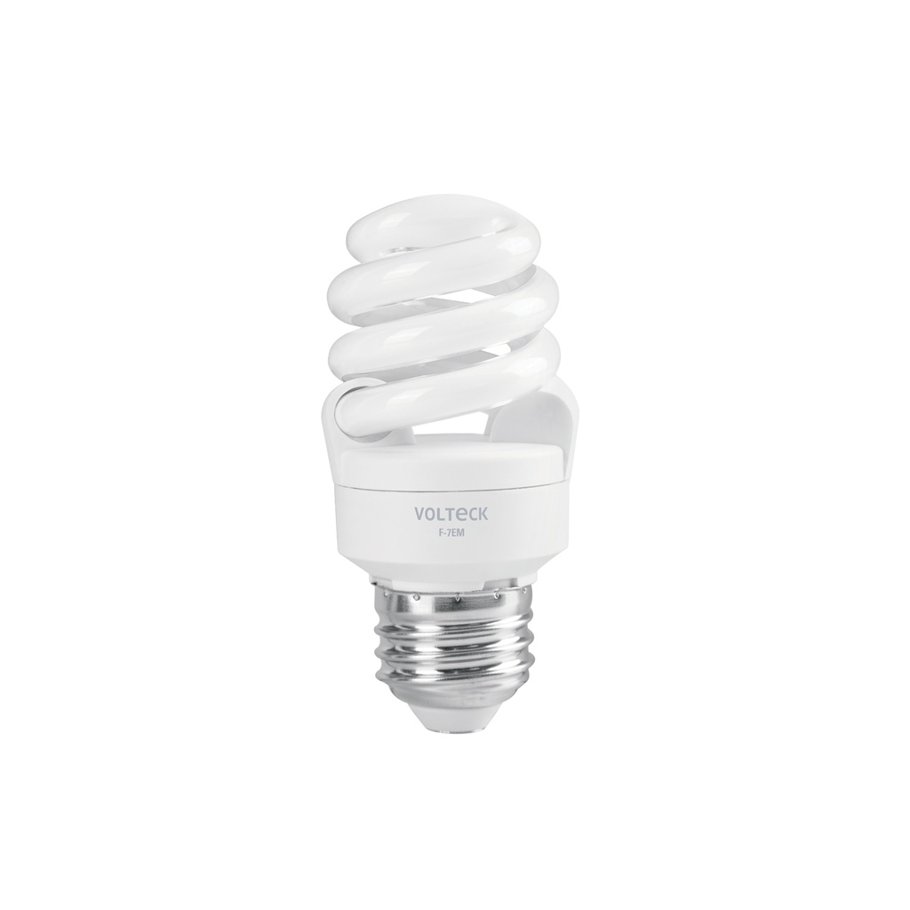 [F-7EM] Lámpara espiral mini T2 7 W luz de día en blíster, VOLTECK