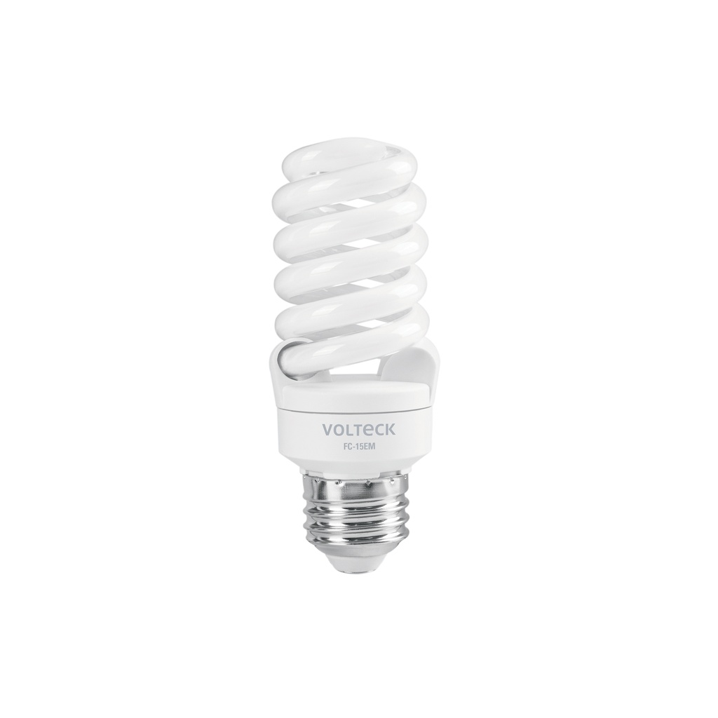 [F-15EM] Lámpara espiral mini T2 15 W luz de día en blíster, VOLTECK