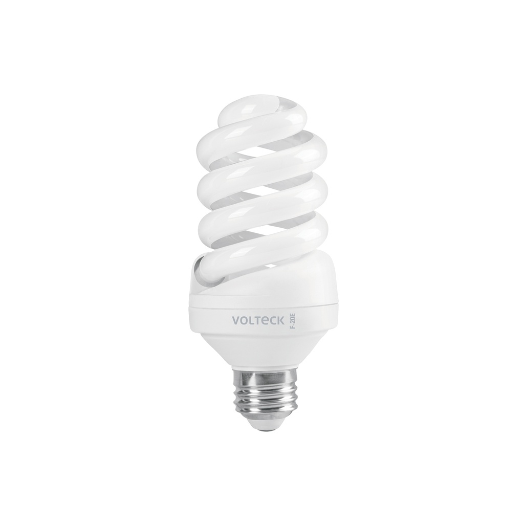 [F-20E] Lámpara espiral T4 20 W luz de día en blíster, VOLTECK