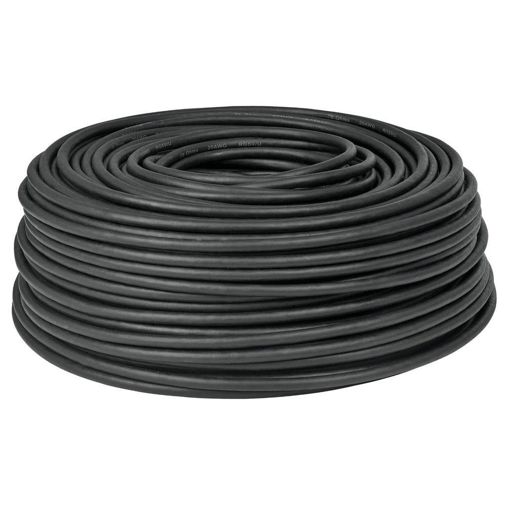 [CABCO-6] Metro de cable coaxial RG6 en rollo de 100 m, VOLTECK
