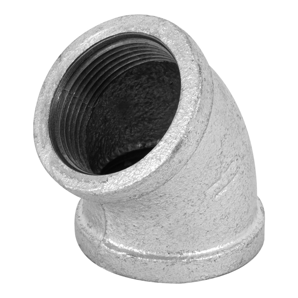 Codo 45° acero galvanizado de 1-1/4", Foset