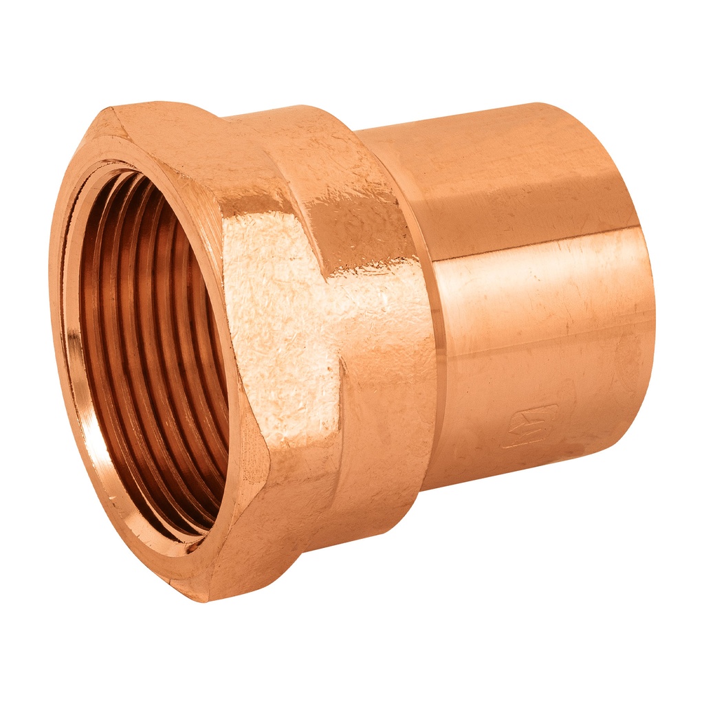 Conector de cobre, rosca interior 1-1/4", Foset