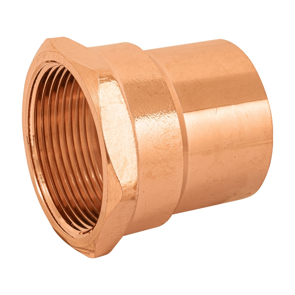 Conector de cobre, rosca interior 1-1/2", Foset