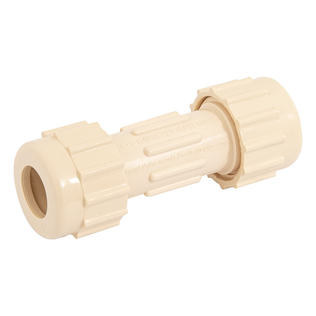 [CPVC-271] Cople de compresión CPVC de 1/2', FOSET