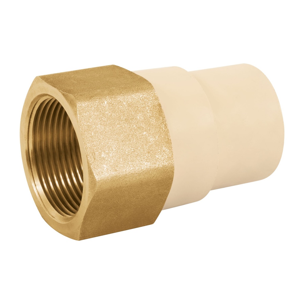 [CPVC-644] Adaptador hembra de CPVC 1-1/4' con inserto de latón, FOSET