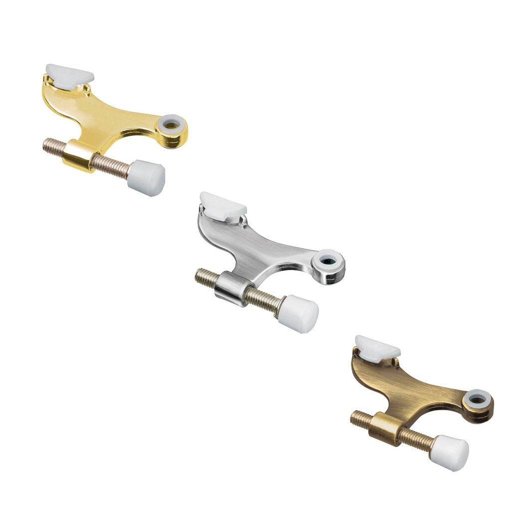 Tope de puerta para bisagra, acabado latón antiguo, Hermex