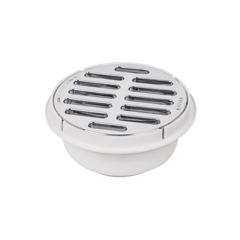 [COL-51] Coladera de ABS con rejilla cromada 5", 1/4 de vuelta, Foset
