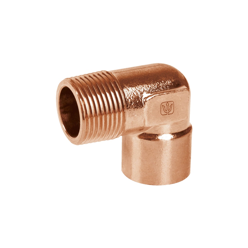[CC-513] Codo 90° de cobre, rosca exterior 1", Foset