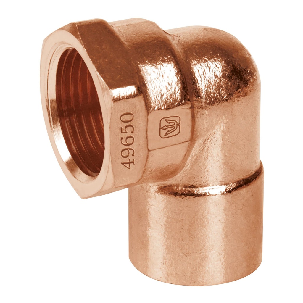 [CC-501] Codo 90° de cobre, rosca interior 1/2', FOSET