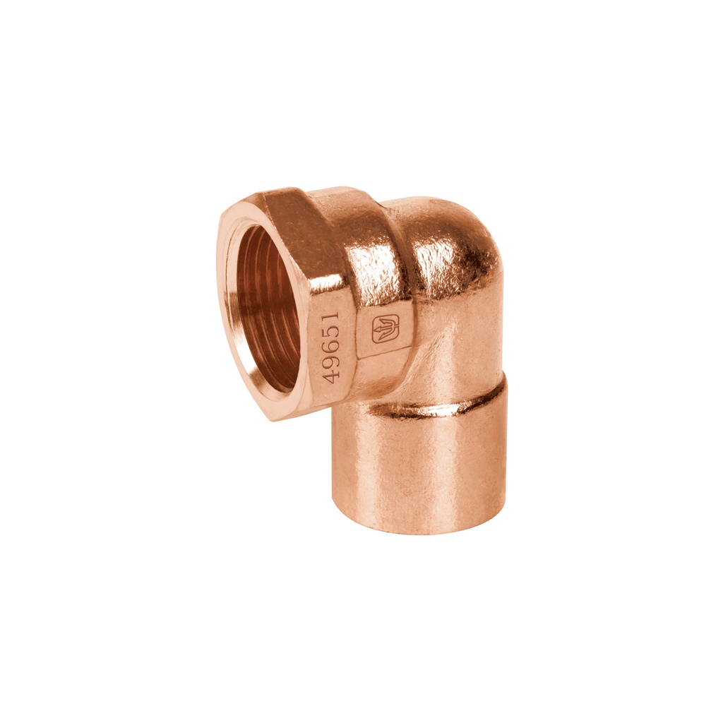 [CC-502] Codo 90° de cobre, rosca interior 3/4', FOSET