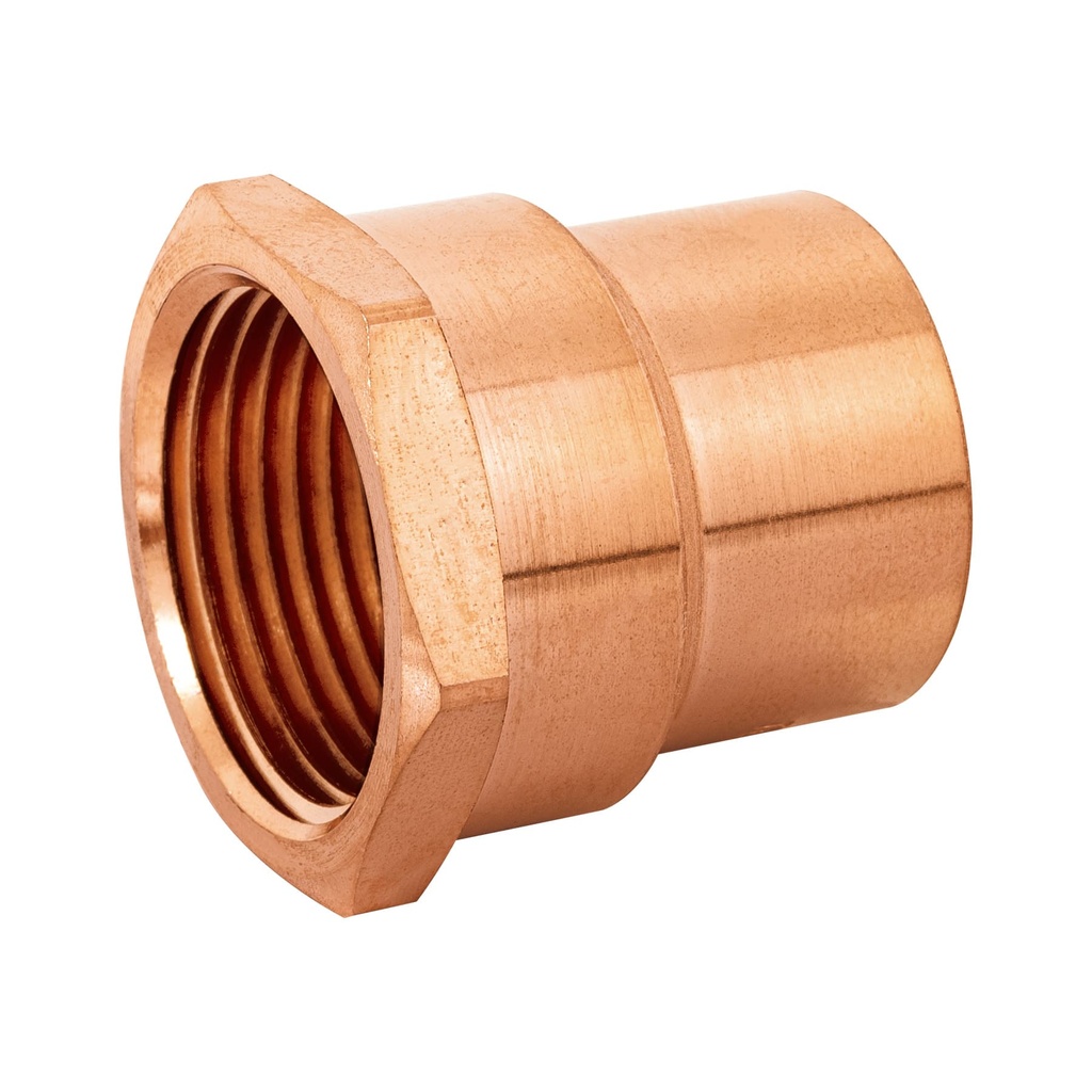 Conector de cobre, rosca interior 1", Foset