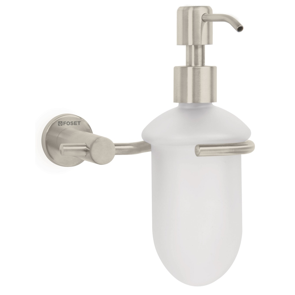 [ELA-75N] Dispensador de jabón a pared en acabado satín, Foset Element