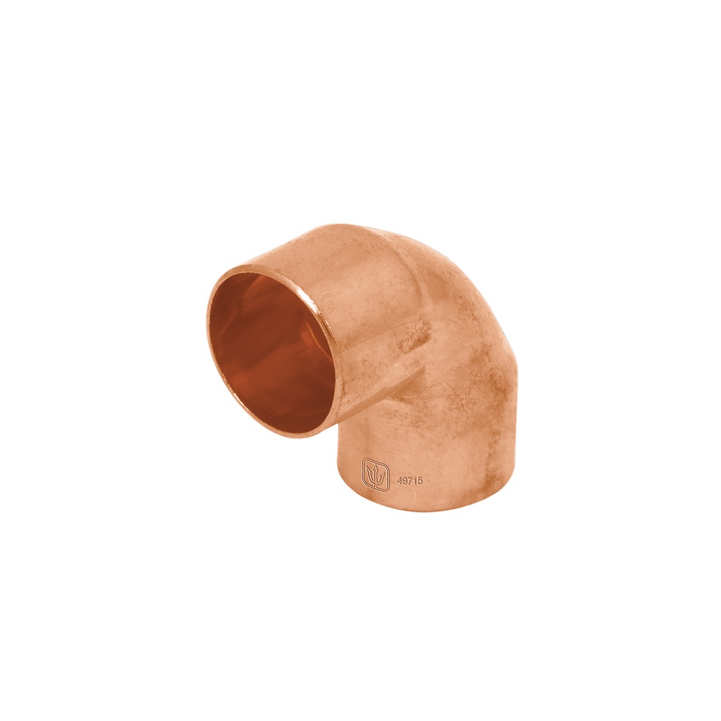 Codo 90° de cobre de 3/4", Foset