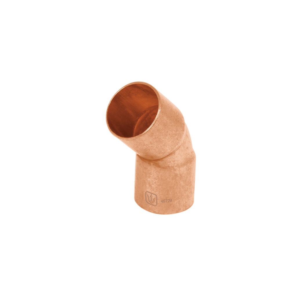 [CC-862] Codo 45° de cobre de 3/4", Foset