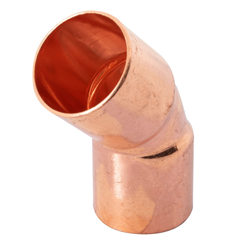 Codo 45° de cobre de 1", Foset