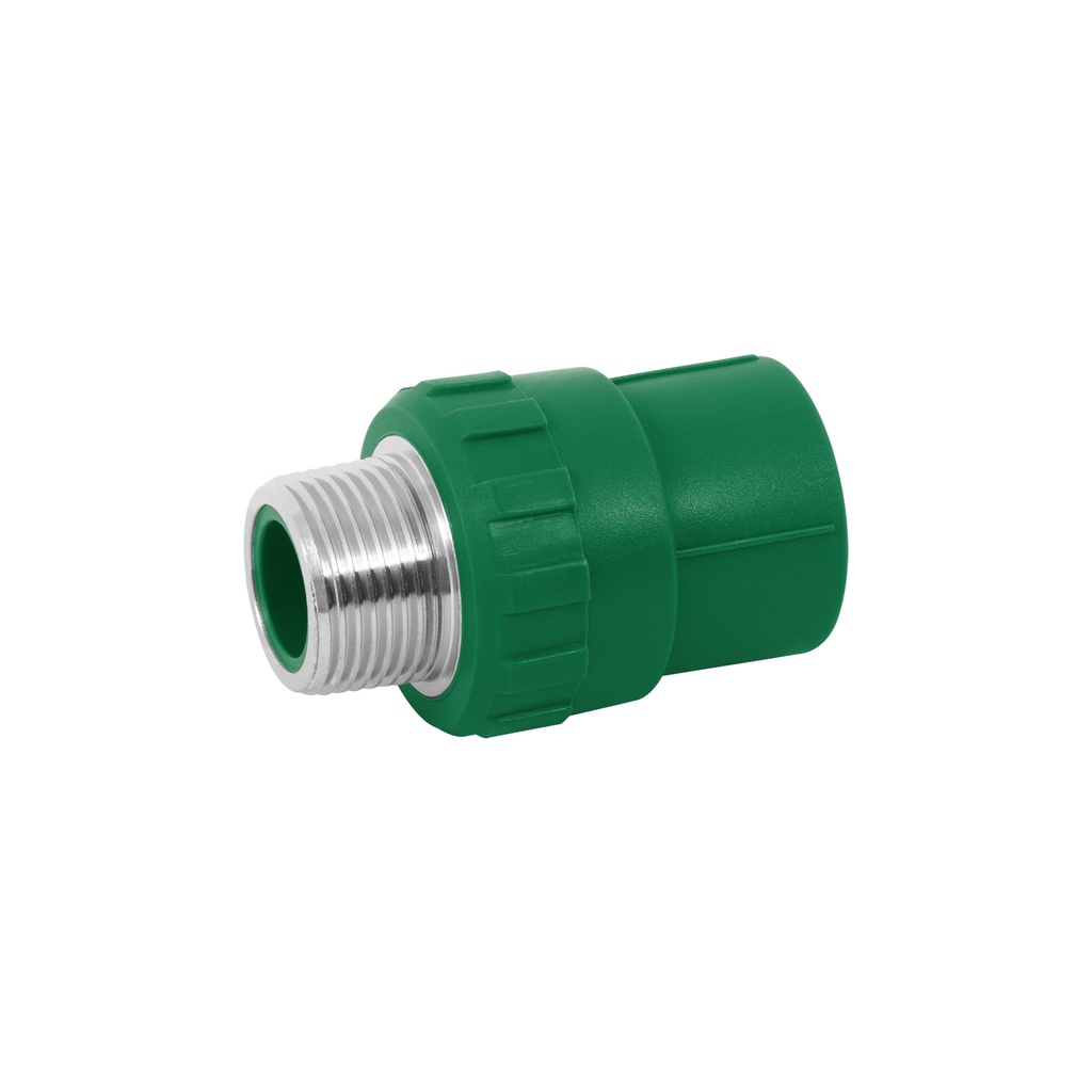 Adaptador PPR 1/2" macho con inserto metálico, Foset