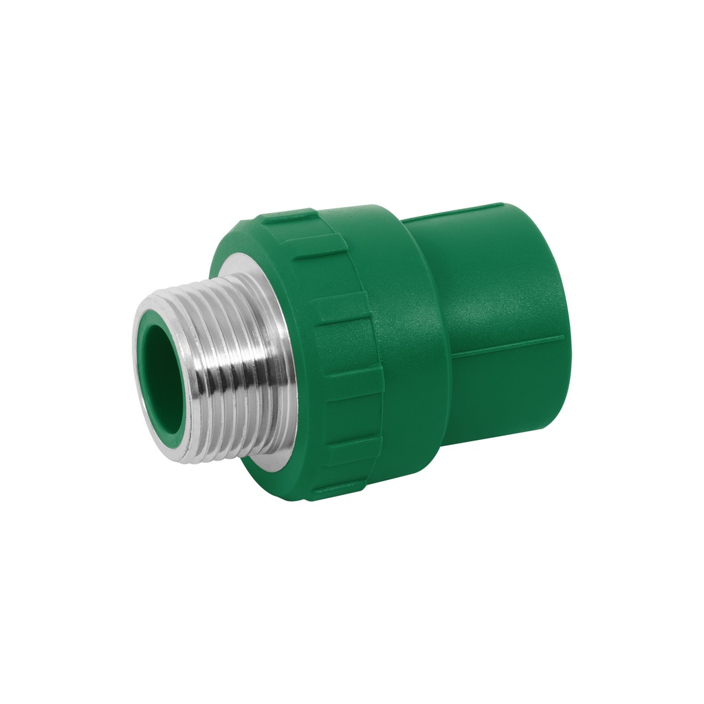 [CV-613] Adaptador PPR 1" macho con inserto metálico, Foset