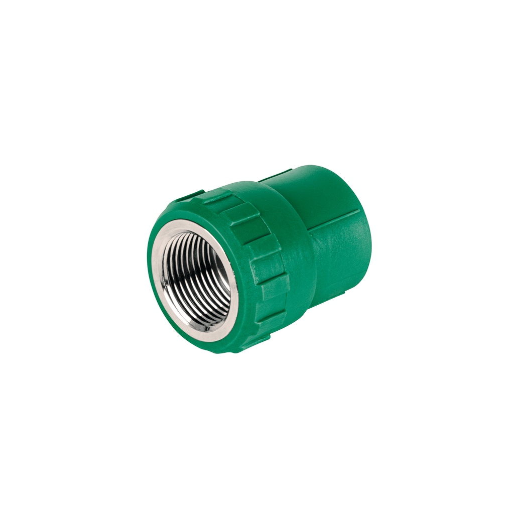 [CV-602] Adaptador PPR 3/4" hembra con inserto metálico, Foset
