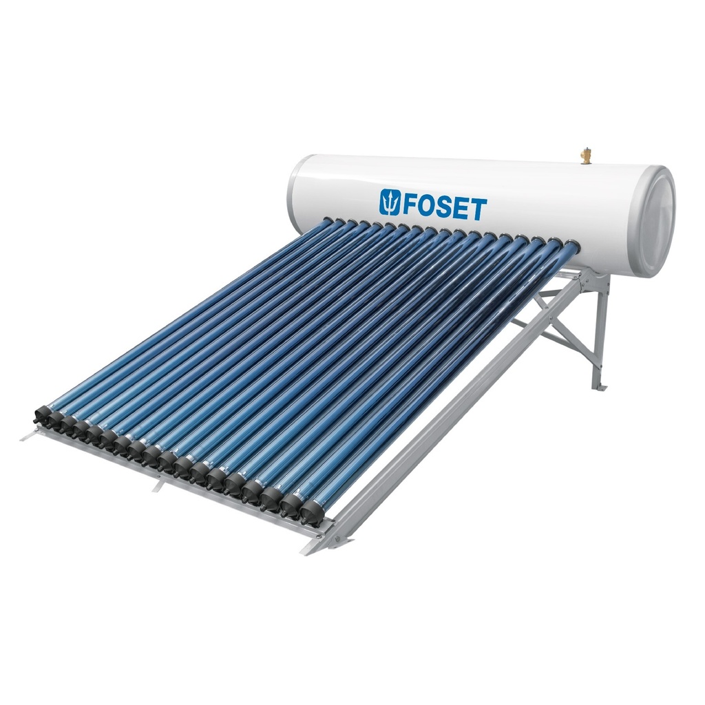 Calentador solar HeatPipe, 18 tubos, 200L, 5 personas, Foset