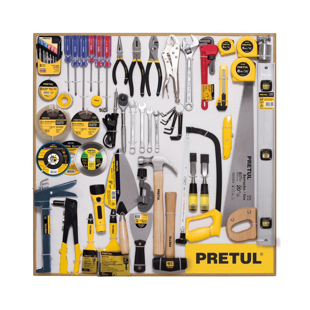 [EX80-PRE-1T] Exhibidor Pretul, 80x80 cm, 1 tablero