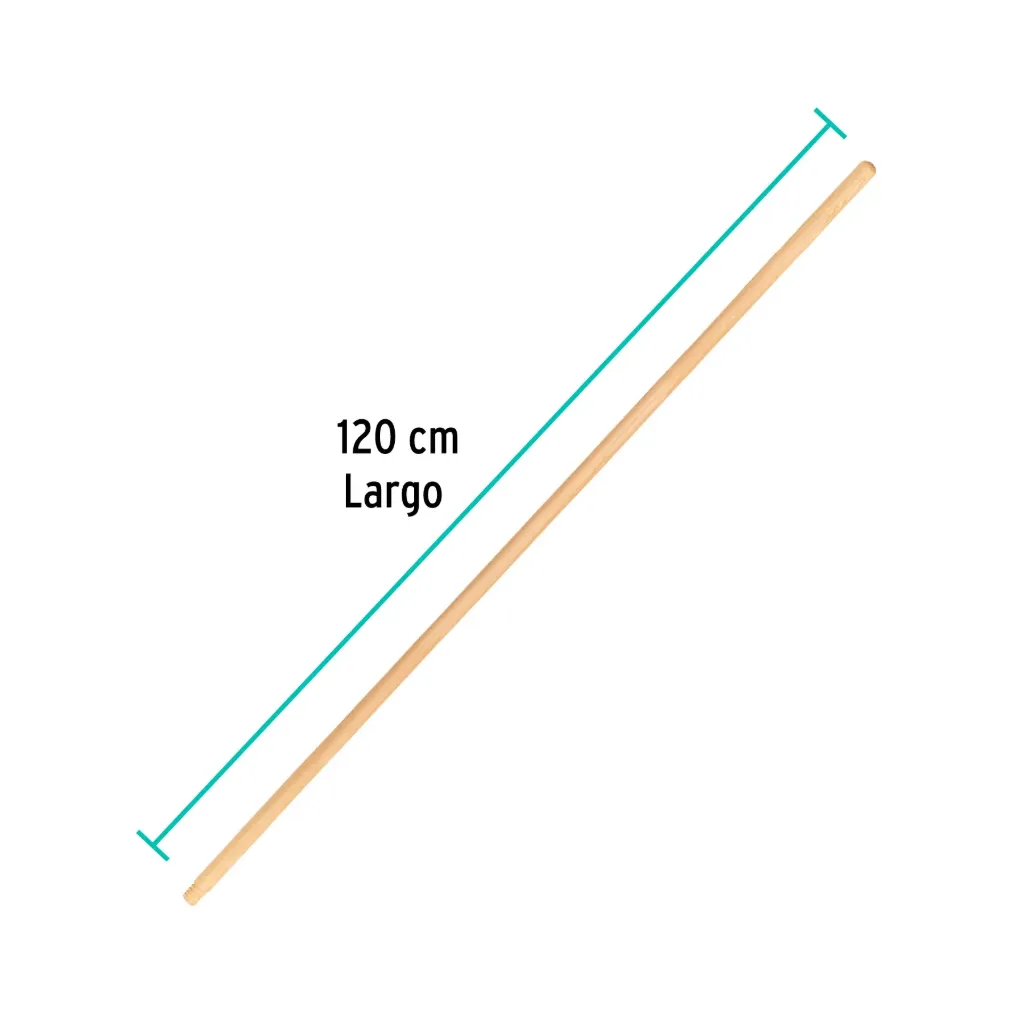 [MG-ES-48] Bastón de madera de 48" para escobas de limpieza, KLINTEK