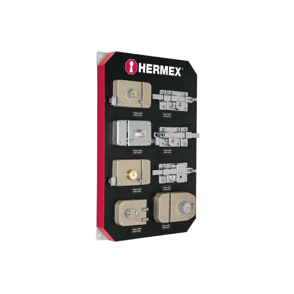[EX-HE-SB] Exhibidor con cerraduras, Hermex