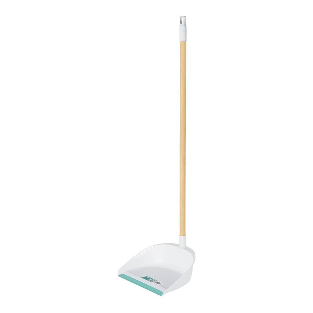 [RECO-11B] Recogedor plástico con bastón de madera, KLINTEK