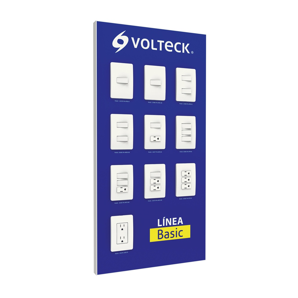 [EX-BA-VK] Exhibidor de Línea BASIC armada, VOLTECK