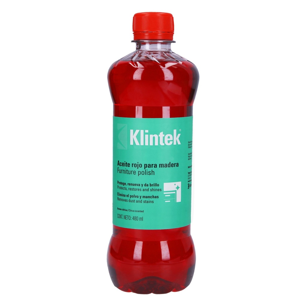 [AMU-48] Aceite rojo para muebles, 480 ml, Klintek