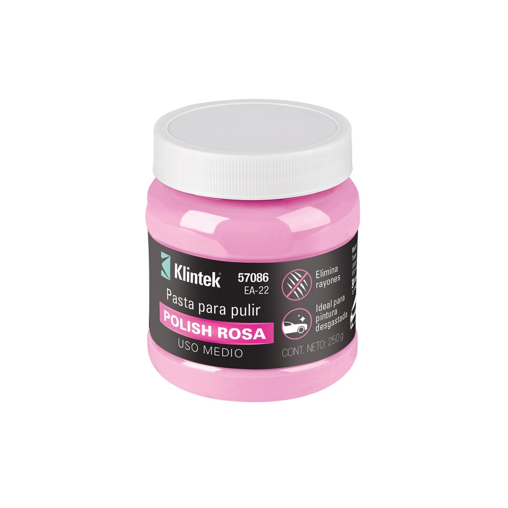 [EA-22] Polish en pasta rosa para auto, 250 g, uso medio, Klintek