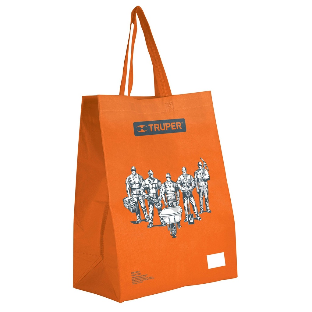 Bolsa ecológica naranja de 38 x 49 cm, TRUPER