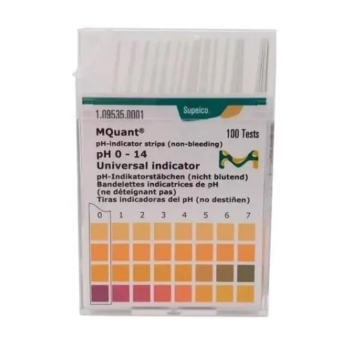 Tiras Indicadoras pH 0-14 MQuant Merck Supelco (Caja con 100 Unidades)