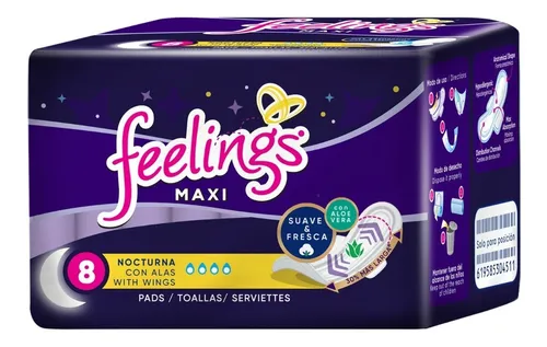 [IM-TOANO] TOALLA FEMENINA NOCTURNA FEELINGS MAXI CIALAS Toalla C/8