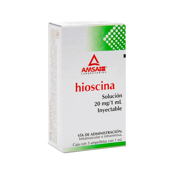 [MED-INS-BUT-20M] Butilhioscina solución inyectable 20 mg/1 ml con 3 ampolletas