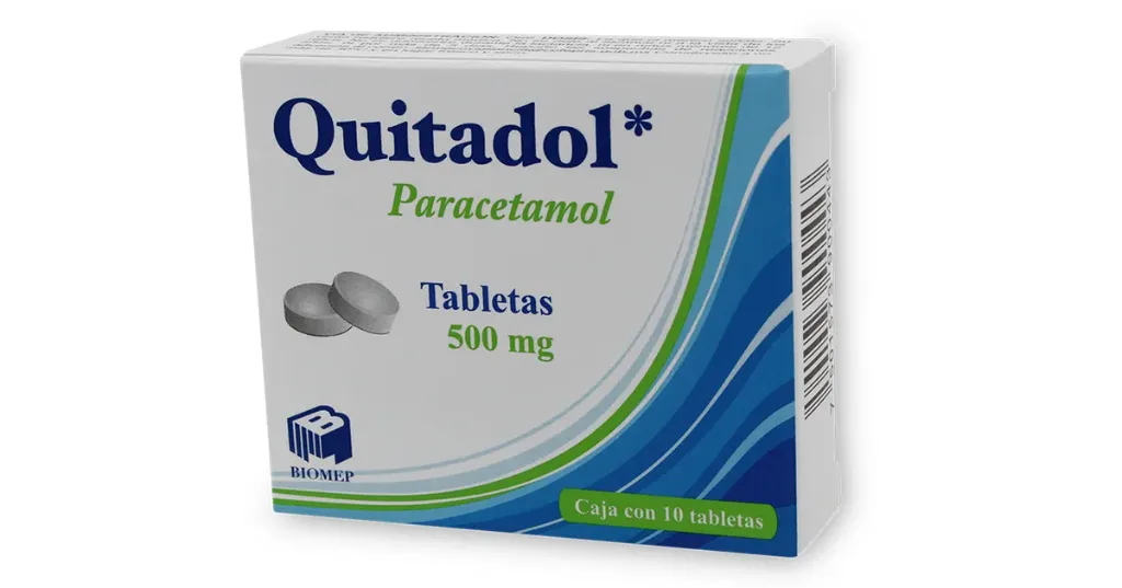 Quitadol Paracetamol 500 mg Tabletas Caja con 10 Tabletas