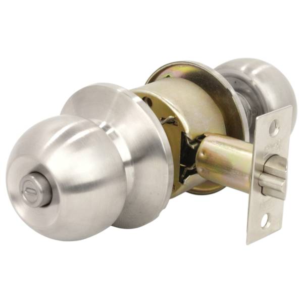 Cerradura Cilíndrica Llave Botón Acero Inoxidable Gamma Phillips
