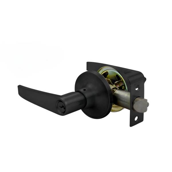 Cerradura manija llave/mariposa negro mate Cannes Fanal