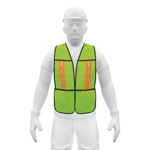 Chaleco seguridad con cinta reflejante amarillo CHS-200V PRETUL