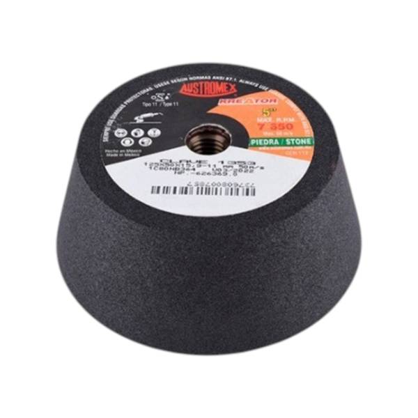 Copa abrasiva de piedra 3-5/32x1-3/4xM14-2 Shellac C3 Austromex