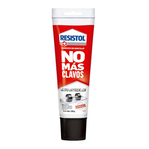 Pegamento no mas clavos invisible 200 gr RESISTOL