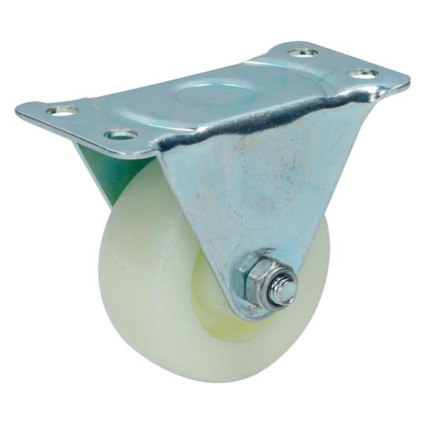 Rodaja polipropileno blanca 2-1/2" placa fija Surtek