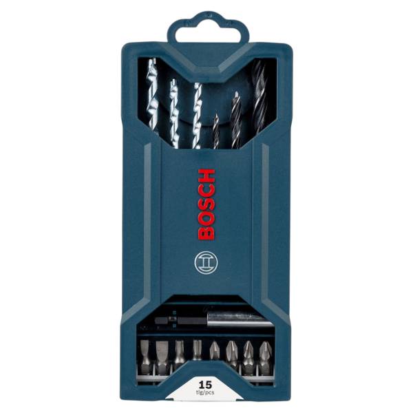 Juego de 15 Puntas y Brocas para Madera y Concreto Mini X-Line Bosch