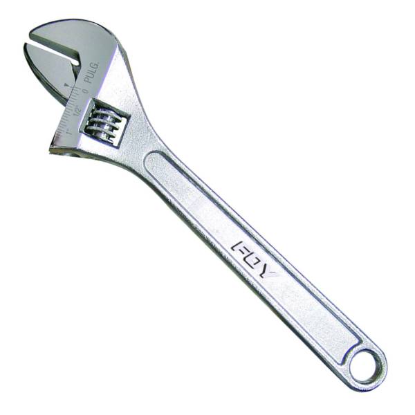 Llave ajustable (perico) 12" cromada 140412 FOY