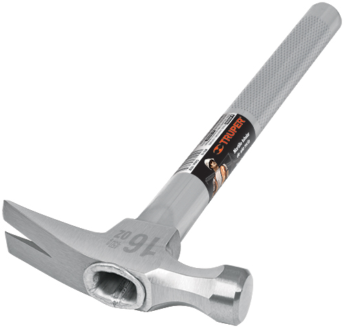 Martillo uña recta mango tubular 16oz promo mtr-16 Truper