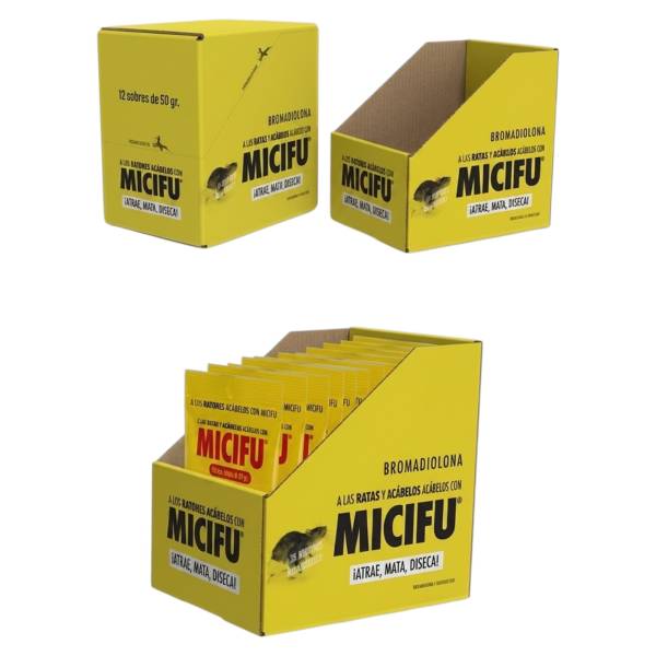 Rodenticida en pellets caja con 12 sobres 50gr Micifu