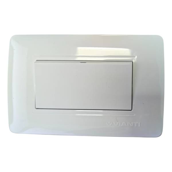 Placa 1 ventana con apagador escalera blanco Lumiere Vianti