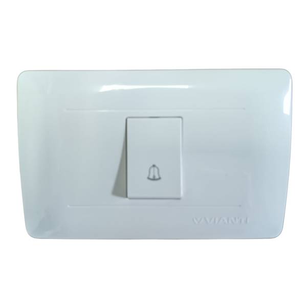 Placa 1 ventana con boton timbre blanco Lumiere Vianti