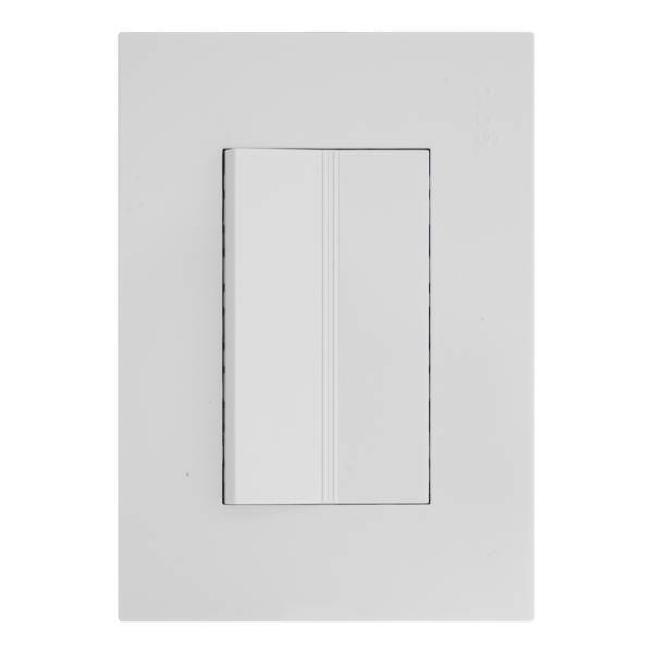Placa 3 Ventanas con Apagador Sencillo Blanca V-Series Igoto