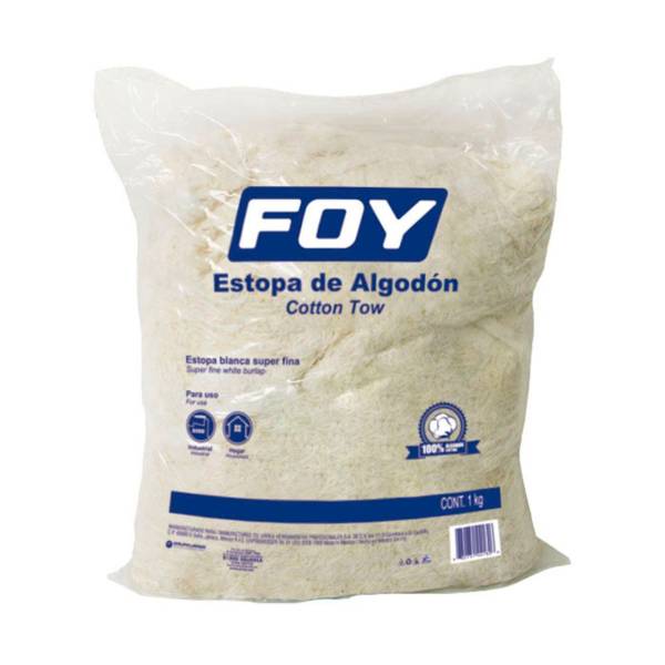Estopa blanca bolsa 1kg  Foy