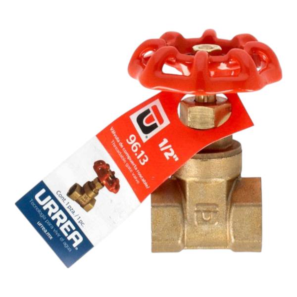 Válvula de compuerta roscada 013mm 1/2 pulgada latón 200lbs Urrea